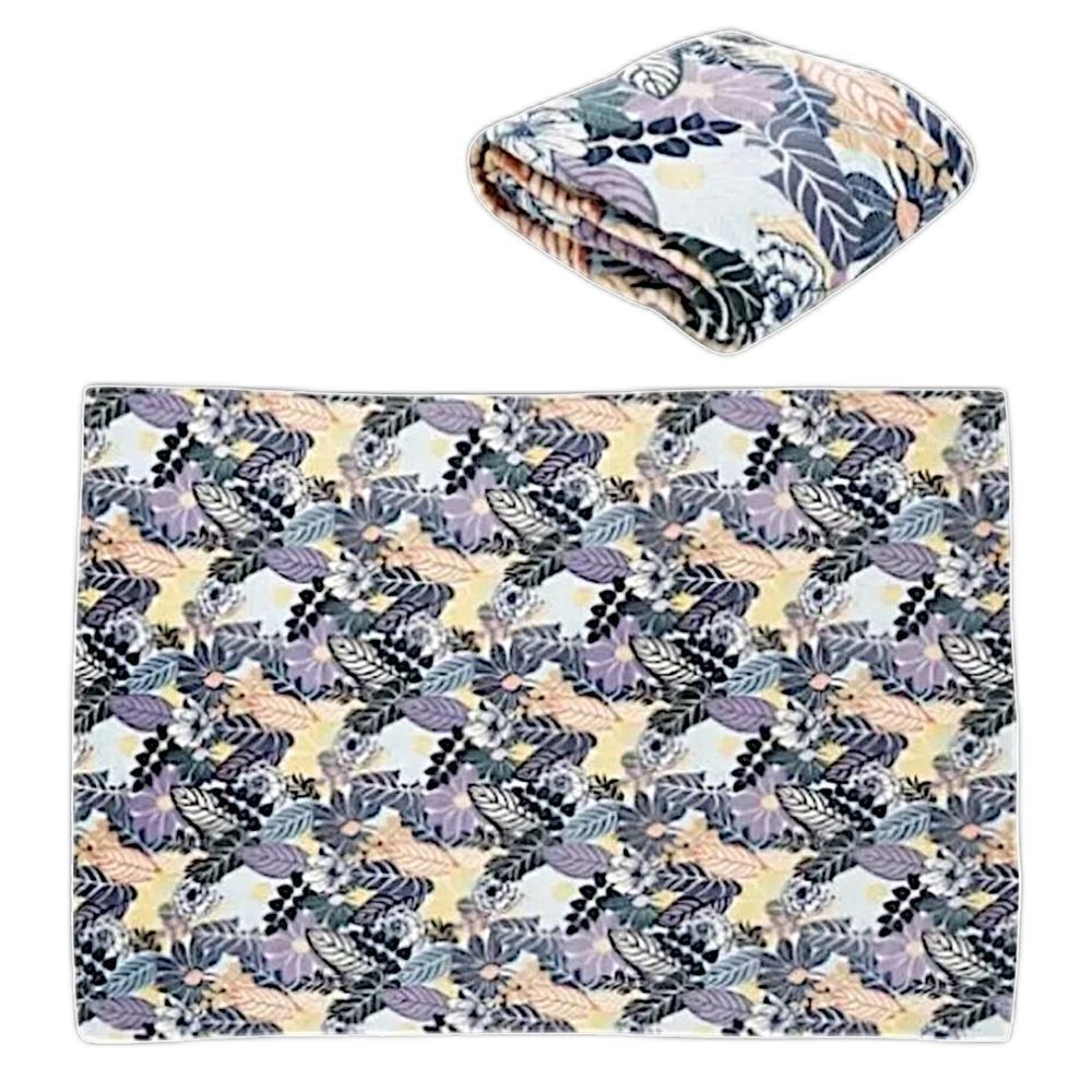 Vera Bradley Fleece Throw Blanket Palm Floral 80x50 NEW Mod Flowers Tropical - Picture 3 of 12